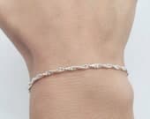 Product image thumbnail 1 for Twisted Chain Bracelet | .925 Sterling Silver (6.5", 7", 7.5", 8" lengths)