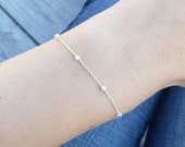 Product image thumbnail 4 for Fine Cube Bracelet | .925 Sterling Silver (7.5" length)