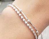 Product image thumbnail 7 for Beaded Oval Ball Bracelet | .925 Sterling Silver (6.5", 7" + 7.5" lengths)