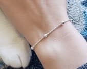 Product image thumbnail 6 for Spiga (Wheat) Ball Bracelet | .925 Sterling Silver (6.5", 7", + 7.5" lengths)