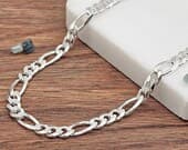 Product image thumbnail 2 for 4.8mm Figaro Anklet | .925 Sterling Silver (9.25"+ 1" extension (adjustable) length)