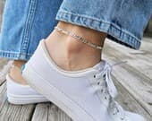 Product image thumbnail 1 for 4.8mm Figaro Anklet | .925 Sterling Silver (9.25"+ 1" extension (adjustable) length)