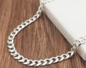 Product image thumbnail 2 for 4.4mm Curb Anklet | .925 Sterling Silver (9.5"+ 1" extension (adjustable) length)