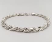 Product image thumbnail 2 for 4.6mm Rope Bracelet | .925 Sterling Silver (7", 7.5", 8" + 8.5" lengths)