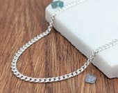 Product image thumbnail 1 for 2.7mm Curb Anklet | .925 Sterling Silver (9.75"+ 1" extension (adjustable) length)