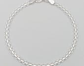 Product image thumbnail 3 for 3mm Bismark Chain Bracelet | .925 Sterling Silver (6.5", 7", 7.5" +  8" lengths)