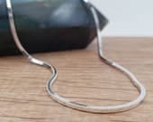 Product image thumbnail 1 for 1.2mm Square Snake Chain Necklace | .925 Sterling Silver (16", 18", 20", 22", 24" lengths)