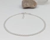 Product image thumbnail 2 for 3mm Bismark Anklet | .925 Sterling Silver (9.5"+ 1" extension (adjustable) length)