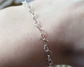 Product image thumbnail 6 for Hearts Chain Bracelet | .925 Sterling Silver (6.5", 7",+  7.5" lengths)