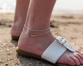 Product image thumbnail 9 for Beaded Ball Anklet | .925 Sterling Silver (9" + 1" extension (adjustable) length)