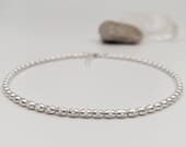 Product image thumbnail 2 for Beaded Oval Anklet | .925 Sterling Silver 9.25"+ 1" extension (adjustable) length