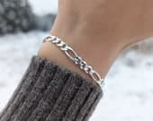 Product image thumbnail 9 for 5.8mm Figaro Chain Bracelet | .925 Sterling Silver (7", 7.5", 8" + 8.5" lengths)