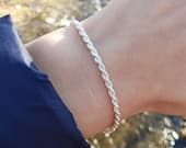 Product image thumbnail 5 for Rope Bracelet | .925 Sterling Silver (2.6 mm) 6.5", 7.25", 7.5", 7.75" and 8" lengths