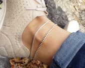 Product image thumbnail 7 for Beaded Oval Anklet | .925 Sterling Silver 9.25"+ 1" extension (adjustable) length