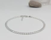 Product image thumbnail 3 for 4.4mm Curb Anklet | .925 Sterling Silver (9.5"+ 1" extension (adjustable) length)