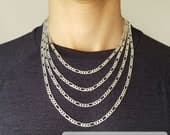 Product image thumbnail 9 for 4.8mm Figaro Chain Necklace | .925 Sterling Silver (18", 20", 22", + 24" lengths)