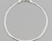 Product image thumbnail 3 for 3mm Herringbone Chain Bracelet | .925 Sterling Silver (7", 7.5" + 8" lengths)