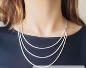 Product image thumbnail 8 for 2.1mm Foxtail Chain | .925 Sterling Silver (18", 20" + 22" lengths)