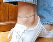 Product image thumbnail 8 for 5.8mm Figaro Anklet | .925 Sterling Silver (9.5"+ 1" extension (adjustable) length)