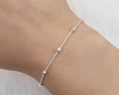 Product image thumbnail 1 for Fine Cube Bracelet | .925 Sterling Silver (7.5" length)