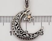 Product image thumbnail 5 for Moon and Star Pendant | .925 Sterling Silver (Pendant Only - No Chain Included)