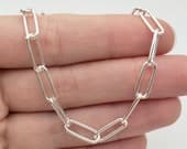 Product image thumbnail 5 for Paperclip Anklet | .925 Sterling Silver (10.75" length)