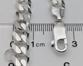 Product image thumbnail 7 for 8.4mm Curb Chain Necklace | .925 Sterling Silver ( 22" length)