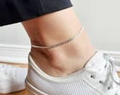 Product image thumbnail 8 for 3mm Bismark Anklet | .925 Sterling Silver (9.5"+ 1" extension (adjustable) length)