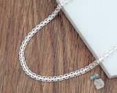 Product image thumbnail 3 for 3mm Bismark Anklet | .925 Sterling Silver (9.5"+ 1" extension (adjustable) length)