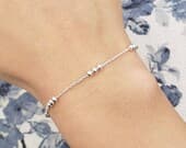 Product image thumbnail 5 for Three Ball Bracelet | .925 Sterling Silver (6.5", 6.75", 7", 7.5" +7.75" lengths)