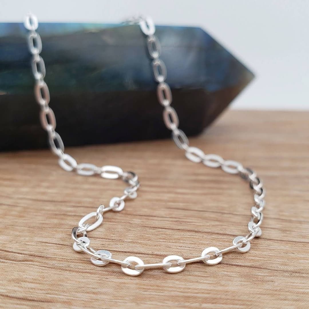 Product gallery image 1 for Figaro-Rolo Chain Necklace | .925 Sterling Silver (16", 20", 22" lengths) Dainty Chain