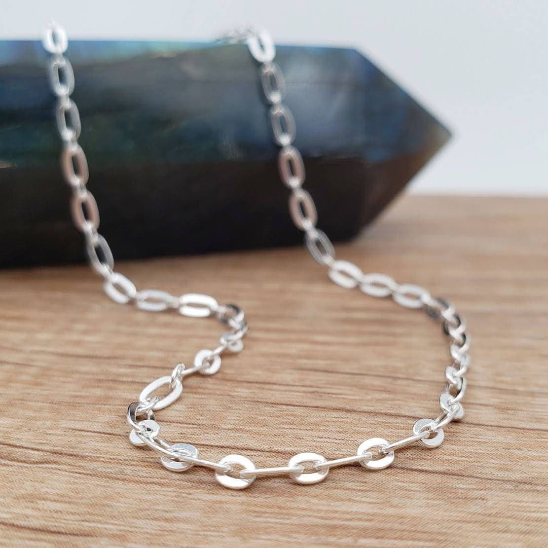 Main listing image for Figaro-Rolo Chain Necklace | .925 Sterling Silver (16", 18", 20", 22" lengths) Dainty Chain