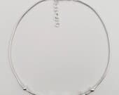 Product image thumbnail 4 for Beaded Ball Anklet | .925 Sterling Silver (9" + 1" extension (adjustable) length)