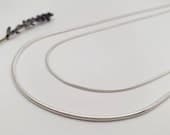 Product image thumbnail 3 for Snake Chain Necklace | .925 Sterling Silver (16", 18", 20", 22", 24", 30", 36" lengths)