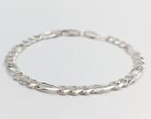 Product image thumbnail 2 for 5.8mm Figaro Chain Bracelet | .925 Sterling Silver (7", 7.5", 8" + 8.5" lengths)