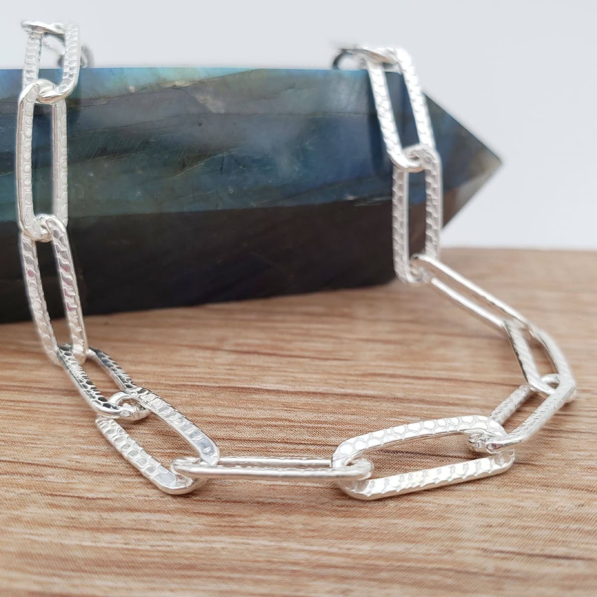Main listing image for Patterned Paperclip Chain Necklace | .925 Sterling Silver (16", 18", 20" lengths)