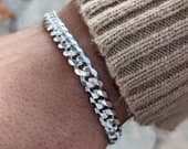 Product image thumbnail 2 for 6.7mm Curb Chain Bracelet | .925 Sterling Silver (7", 7.5", 8", 8.5" lengths)