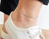 Product image thumbnail 7 for 3mm Bismark Anklet | .925 Sterling Silver (9.5"+ 1" extension (adjustable) length)