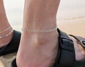 Product image thumbnail 8 for Hearts Chain Anklet | .925 Sterling Silver  (9.25" adjustable length)
