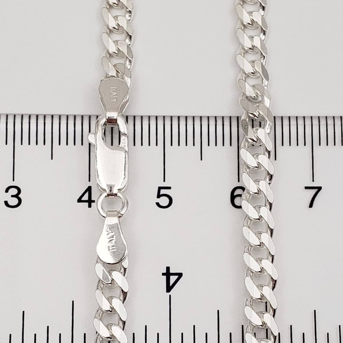 Secondary listing image for 4.4mm Curb Anklet | .925 Sterling Silver (9.5"+ 1" extension (adjustable) length)