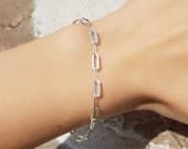 Product image thumbnail 1 for Paperclip Bracelet (Flat) | .925 Sterling Silver (6.5", 7", 7.5" + 8" lengths)