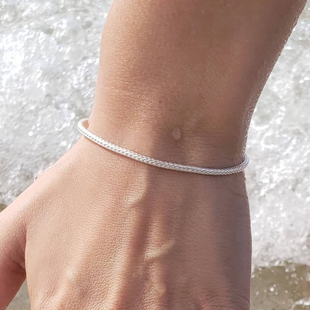 Product gallery image 1 for Foxtail Bracelet | .925 Sterling Silver (6", 6.5", 7", 7.5" + 8" lengths)