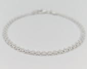 Product image thumbnail 2 for 3mm Bismark Chain Bracelet | .925 Sterling Silver (6.5", 7", 7.5" +  8" lengths)