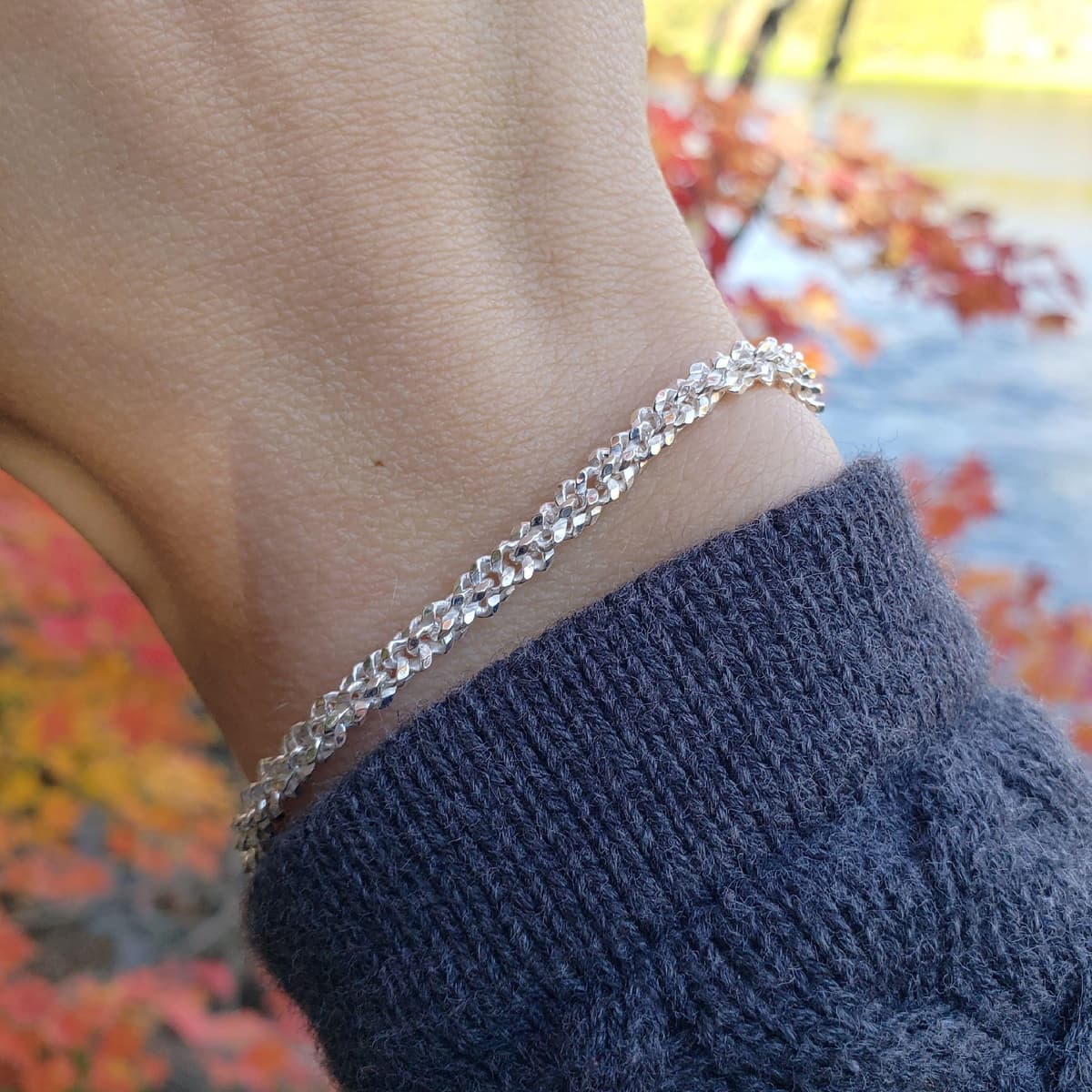 Secondary listing image for Margherita Chain Bracelet | .925 Sterling Silver (6.5", 7", 7.5" + 8" lengths)