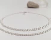 Product image thumbnail 2 for Curb Anklet | .925 Sterling Silver (9" + 1" extension (adjustable) length)