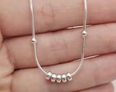 Product image thumbnail 5 for Beaded Ball Anklet | .925 Sterling Silver (9" + 1" extension (adjustable) length)