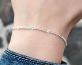 Product image thumbnail 1 for Starburst Curb Chain Bracelet | .925 Sterling Silver (7.5" length)