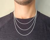 Product image thumbnail 9 for 2.2mm Curb Chain Necklace | .925 Sterling Silver ( 16", 18", 20", + 22" lengths)