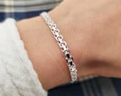 Product image thumbnail 6 for 5mm Bismark Chain Bracelet | .925 Sterling Silver (6.5", 7", 7.5" +  8" lengths)