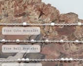 Product image thumbnail 7 for Fine Cube Bracelet | .925 Sterling Silver (7.5" length)